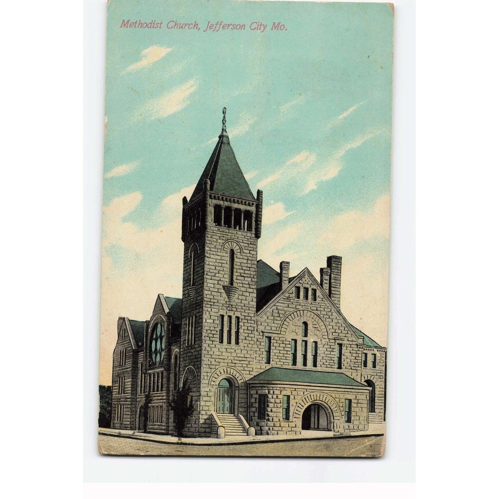 Vintage 1915 Methodist Church Jefferson City Missouri Postcard Acmeograph Co